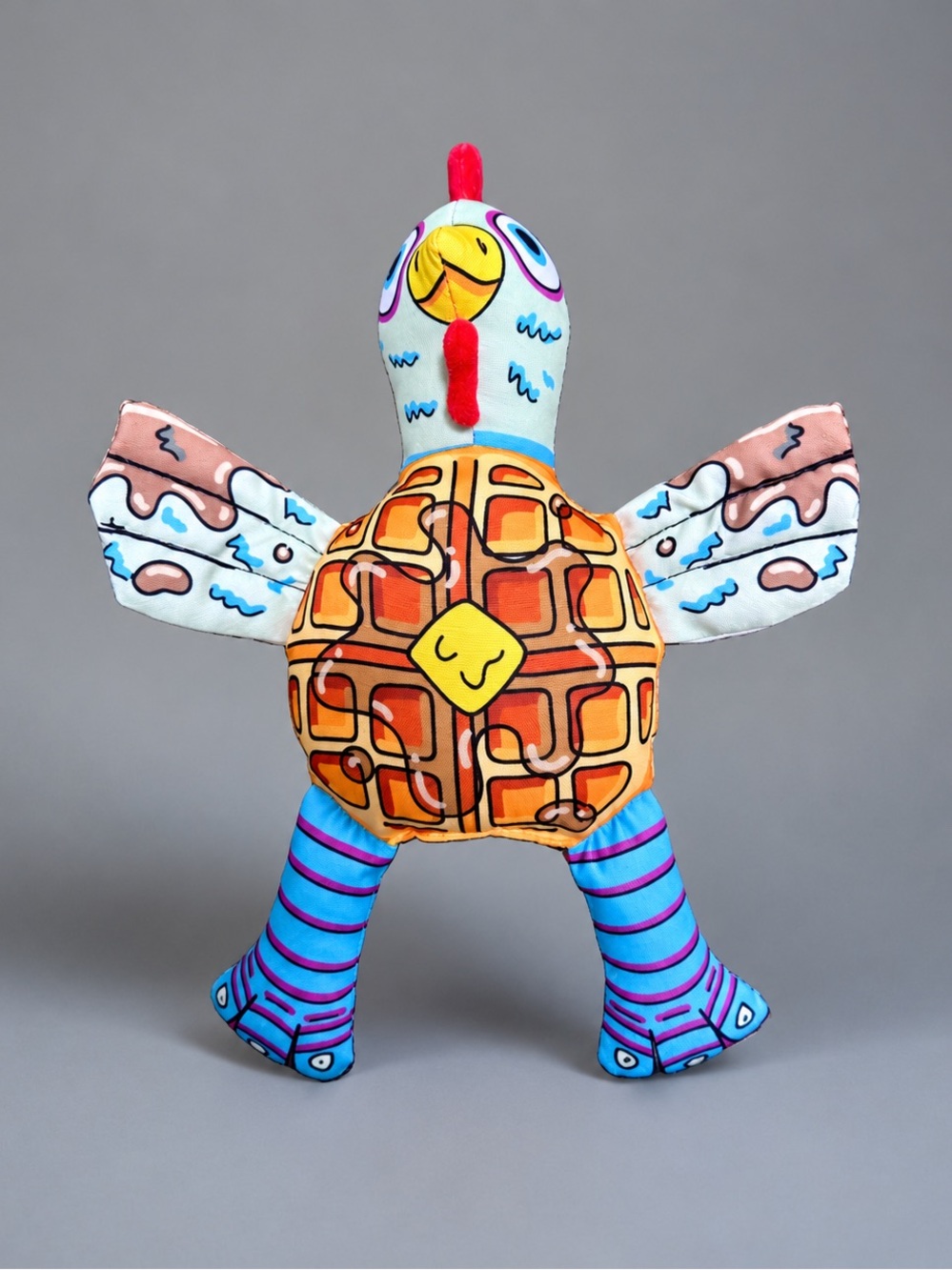 Fat Cat Chicken 'N Waffles Dog toy Strong Nylon Stuffy Toy